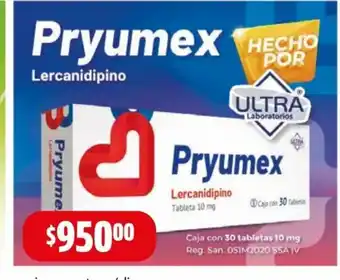 Farmacias Guadalajara Pryumex Lercanidipino oferta