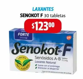 Farmacias Guadalajara Senokot F 30 Tabletas oferta