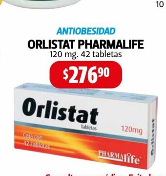 Farmacias Guadalajara Orlistat Pharmalife 120 mg 42 tabletas oferta