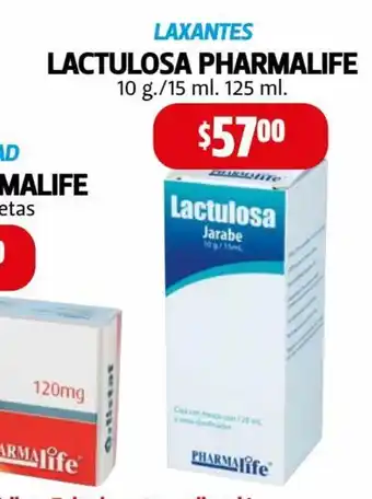 Farmacias Guadalajara Lactulosa Pharmalife 10 g / 15ml 125 ml oferta