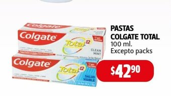 Farmacias Guadalajara Pastas Colgate Total 100 ml Excepto Packs oferta
