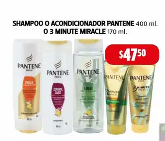 Shampoo o Acondicionador Pantene 400 ml O 3 Minute Miracle 170 ml
