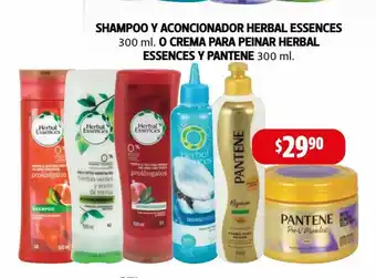 Farmacias Guadalajara Shampoo Y Aconcionador Herbal Essences O Crema para peinar Herbal Essences Y Pantene 300 ml oferta