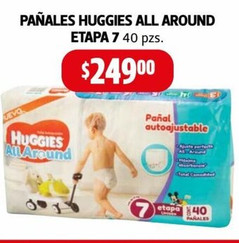 Pañales Huggies All Around Etapa 7 40 pzs