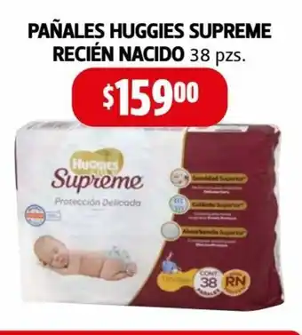 Farmacias Guadalajara Pañales Huggies Supreme Recien Nacido 38 pzs oferta