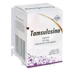 Farmacias Bazar TAMSULOSINA 0.4MG 20 CAPSULAS LIBERACION PROLONGADA ULTRA oferta