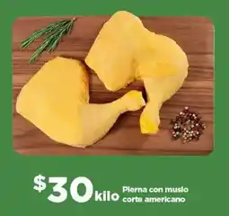 Bodega Aurrerá Pierna con muslo corte americano oferta