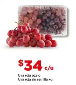 Bodega Aurrerá Uva roja pza o uva roja sin semilla oferta