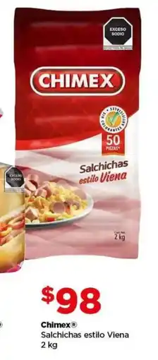 Bodega Aurrerá Chimex salchichas estilo viena oferta