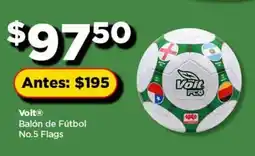 Bodega Aurrerá Voit balón de fútbol no.5 flags oferta