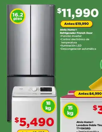 Atvio home refrigerador french door