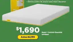 Bodega Aurrerá Nooz colchón essential inividual oferta