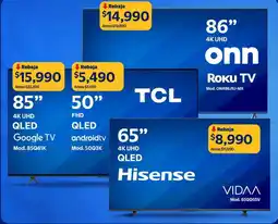 Walmart Hisense tv 65" oferta