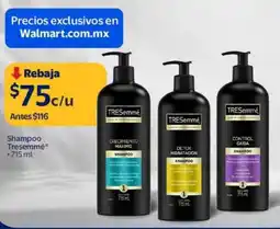 Walmart Tresemmé shampoo oferta