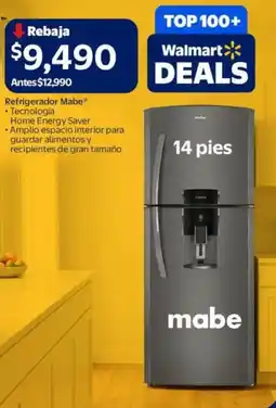 Walmart Mabe refrigerador tecnología oferta