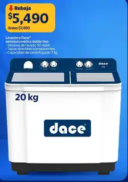 Walmart Dace lavadora semiautomática doble tina •sistema de lavado 3d wash oferta