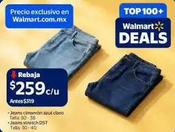 Walmart Jeans cimarrón azul claro oferta