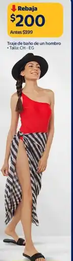 Walmart Traje de baño de un hombro oferta
