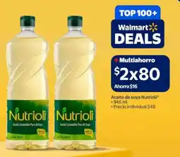 Walmart Nutrioli aceite de soya oferta