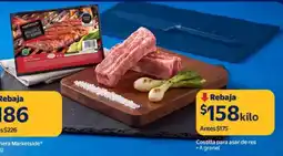 Walmart Costilla para asar de res oferta