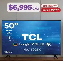 Chedraui Tcl google tv 50" oferta