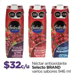 Chedraui Selecto brand néctar antioxidante varios sabores oferta
