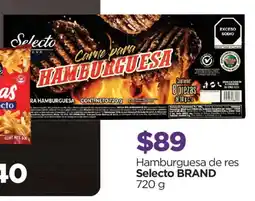 Chedraui Selecto brand hamburguesa de res oferta