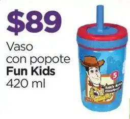 Chedraui Fun kids vaso con popote oferta