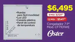 Chedraui Oster congelador 7 p3 oferta