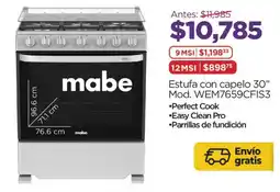 Chedraui Estufa con capelo 30" oferta