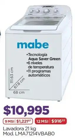 Chedraui Mabe lavadora oferta