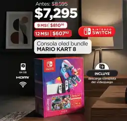 Chedraui Mario kart 8 consola oled bundle oferta