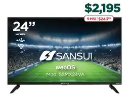 Chedraui Sansui smart tv 24" oferta