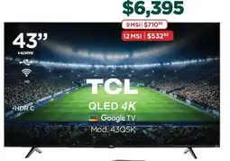 Chedraui Tcl smart tv 43" oferta