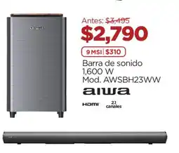 Chedraui Aiwa barra de sonido oferta