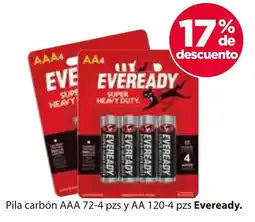 Zorro Eveready pila carbón AAA oferta