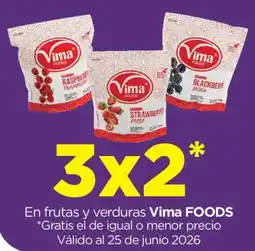Chedraui Vima foods en frutas y verduras oferta