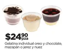Chedraui Gelatina individual oreo y chocolate, mazapán o jerez y nuez oferta