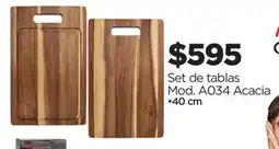 Chedraui Acacia set de tablas oferta