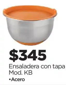 Chedraui Acero ensaladera con tapa oferta