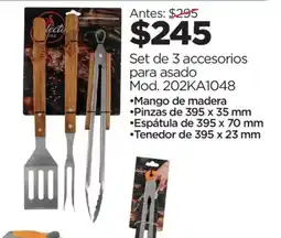Chedraui Set de 3 accesorios para asado oferta