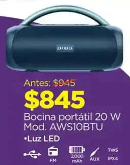 Chedraui Aiwa bocina portátil oferta