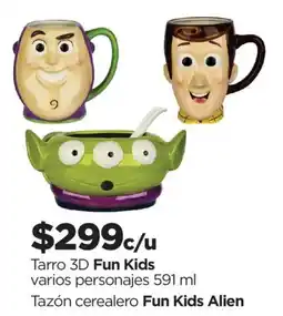 Chedraui Fun kids alien tarro 3d fun kids varios personajes oferta