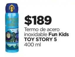 Chedraui fun kids toy story 5 termo de acero inoxidable oferta