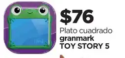 Chedraui Toy story 5 plato cuadrado granmark oferta
