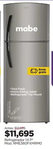 Chedraui Mabe refrigerador 14 p³ oferta