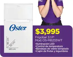 Chedraui Oster frigobar 3.1 p³ oferta