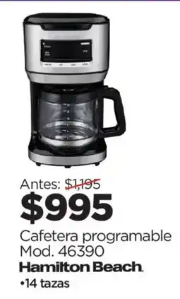 Chedraui Hamilton beach cafetera programable oferta