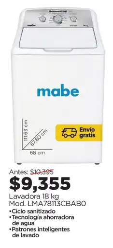 Chedraui Mabe lavadora oferta