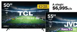 Chedraui Tcl google tv 50" qled 4k oferta